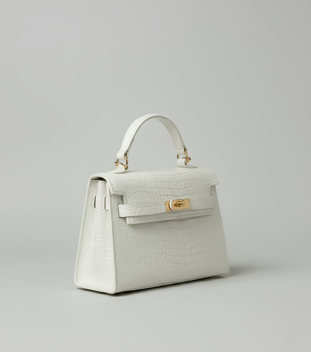 Embossed Flap Crossbody Bag