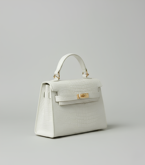 Embossed Flap Crossbody Bag