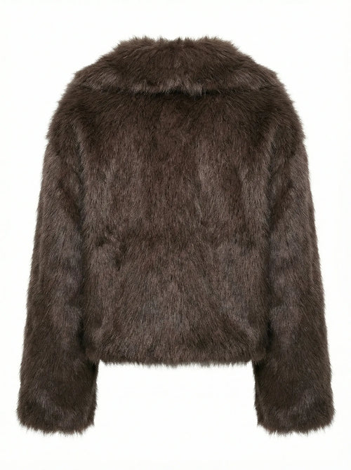 Brown Street faux fur coat for autumn eprolo