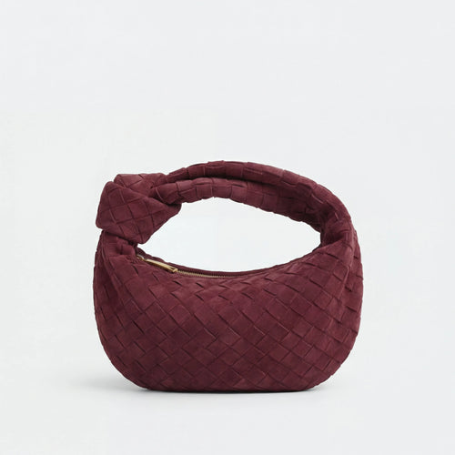 Bordeaux Bag braided suede knot eprolo