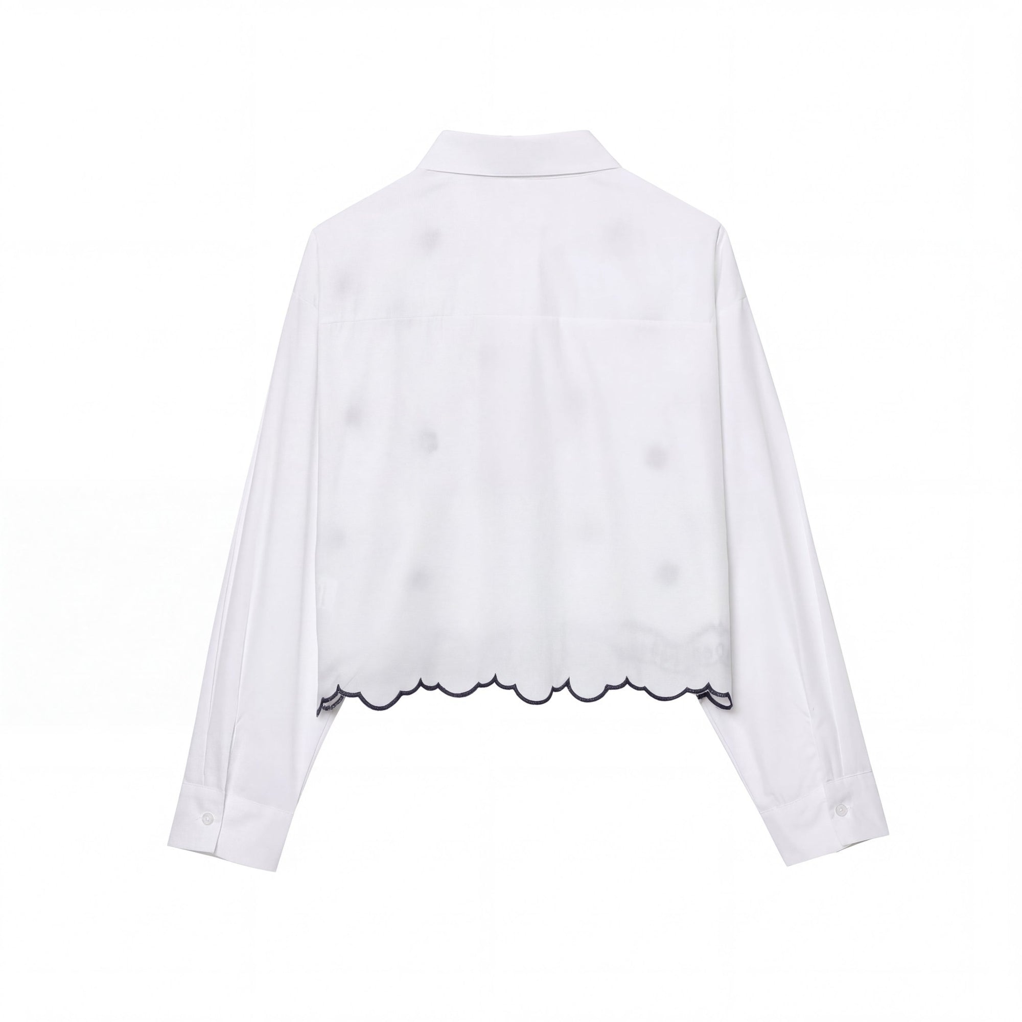 Embroidered collar long sleeved shirt top for women eprolo